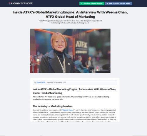 ATFX全球营销掌舵者Weems Chan专访解析:以本地优先战略驱动全球化增长